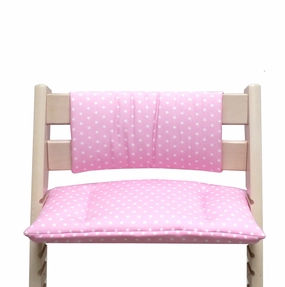 Baby - Cushion Set Junior for Tripp Trapp High Chair of Stokke - Pink Star