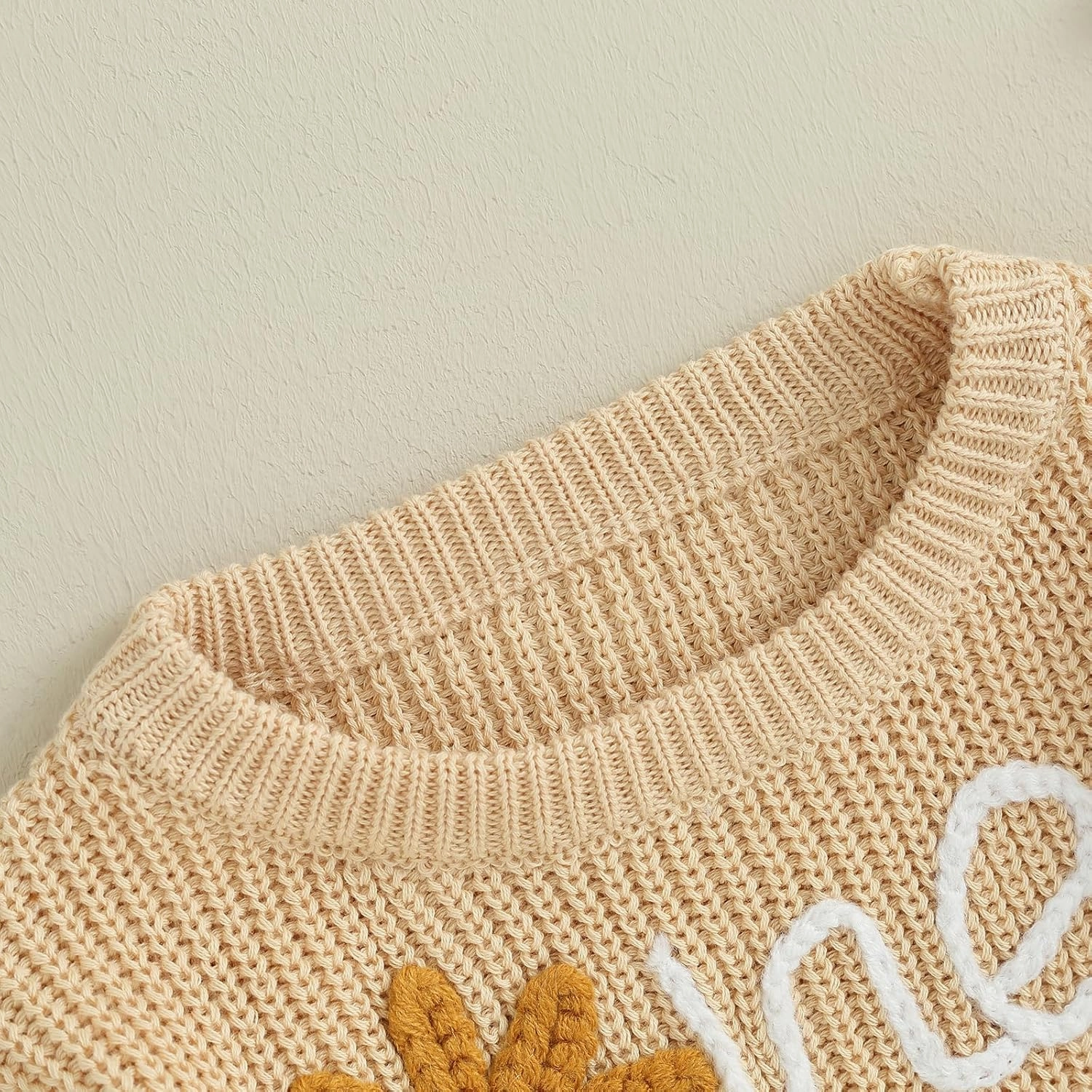 Baby Girl Boy First Birthday Outfit Embroidery Sweater Pullover Oversized Knit 1st Birthday Winter Cute Clothes