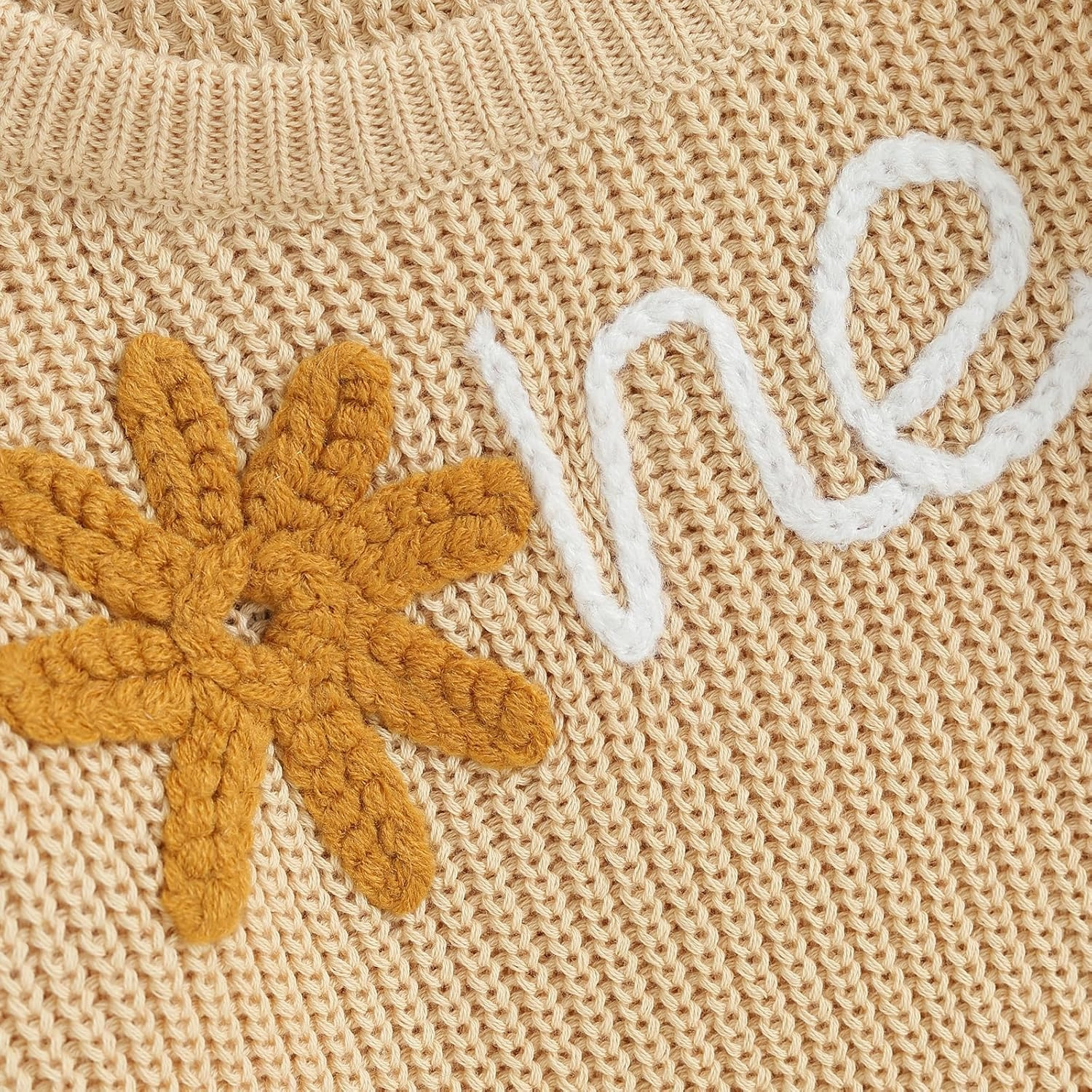 Baby Girl Boy First Birthday Outfit Embroidery Sweater Pullover Oversized Knit 1st Birthday Winter Cute Clothes