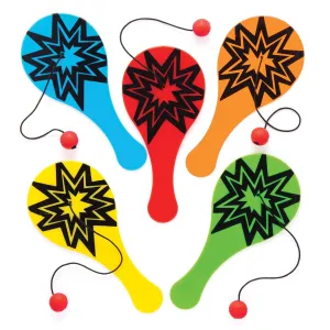 Baker Ross AW700 Mini Wham Bat and Ball - Pack of 5, Novelty Elasticated Bat and Ball Toys for Kids Party Bag Toys and Outdoor Toys (Pack of 5)