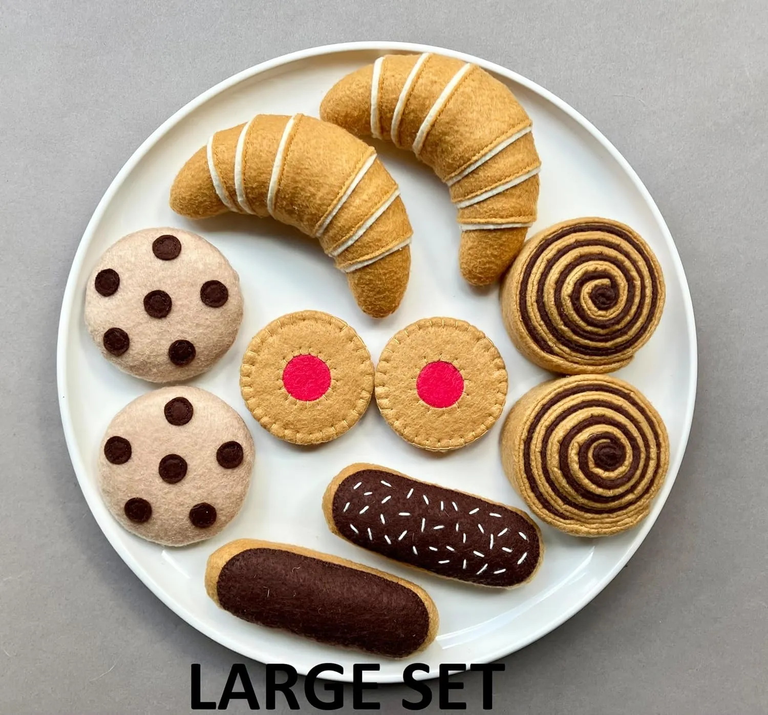 Bakery Set (Large Set) / Handmade Felt Play Food for Kids/Pretend Play/Montessori Educational Kitchen Toys/Felt Toy Food for Toddlers and Kids
