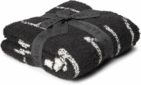 Barefoot Dreams, Unisex, CozyChic® Alphabet Stroller Blanket (Infant), Carbon/Cream, Baby