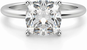 Basket Set Classic Engagement Ring, Cushion Cut 3.05CT, VVS1 Clarity, Colorless Moissanite Ring, 925 Sterling Silver, Promise Ring, Wedding Ring, Perfact for Gift Or As You Want