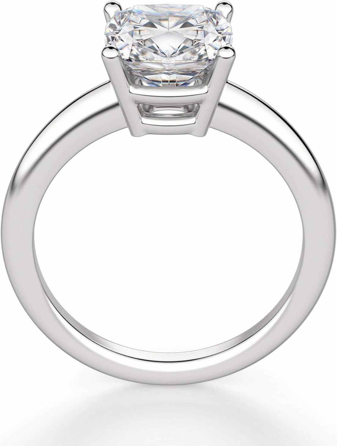Basket Set Classic Engagement Ring, Cushion Cut 3.05CT, VVS1 Clarity, Colorless Moissanite Ring, 925 Sterling Silver, Promise Ring, Wedding Ring, Perfact for Gift Or As You Want