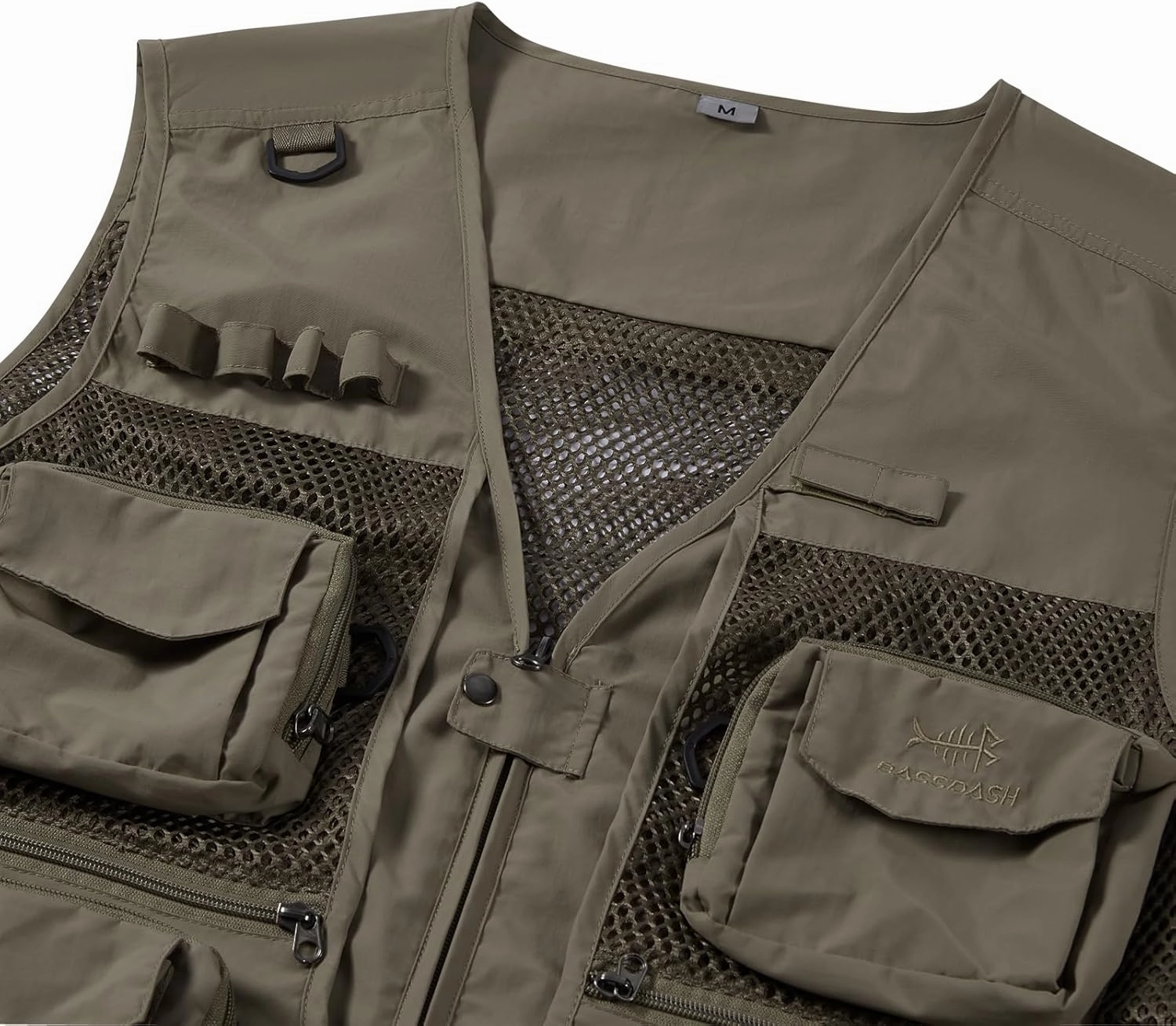 BASSDASH Men's Women's Utility Fishing Cargo Vest Outdoor Safari Photography Work Vest with Multi Pockets Mesh Back FV14