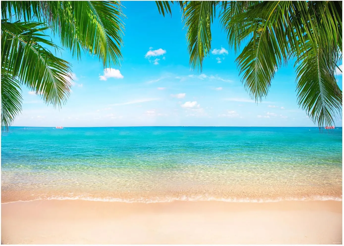 Beach Ocean Backdrop, Hawaii Tropical Background Summer Photography Picture Luau Theme Party Decorations, Outdoor Indoor Aloha Birthday Decor Banner Photo Studio Photoshoot Props 95.6"x70.8"