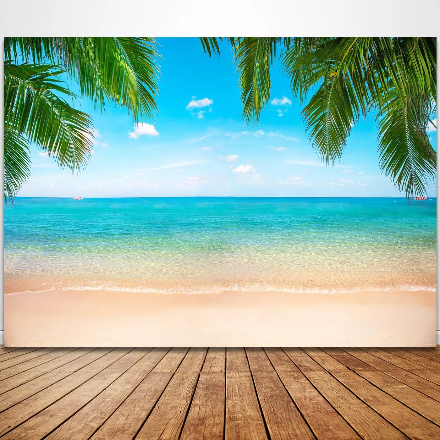 Beach Ocean Backdrop, Hawaii Tropical Background Summer Photography Picture Luau Theme Party Decorations, Outdoor Indoor Aloha Birthday Decor Banner Photo Studio Photoshoot Props 95.6"x70.8"