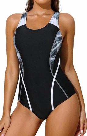 beautyin Women One Piece Athletic Lap Swimming Competition Racing Swimsuit