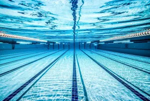 BELECO 10x8ft Fabric Swimming Pool Backdrop for Photography Blue Swimming Pool Under Water Background Swim Competition Exercise Swimmer Sports Backdrop Swim Photo Booth Birthday Party Studio Props