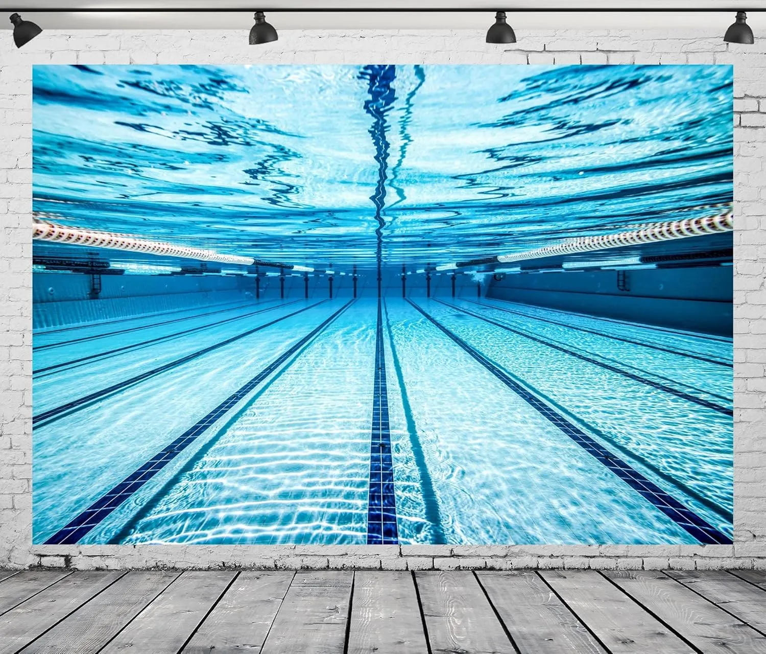 BELECO 10x8ft Fabric Swimming Pool Backdrop for Photography Blue Swimming Pool Under Water Background Swim Competition Exercise Swimmer Sports Backdrop Swim Photo Booth Birthday Party Studio Props