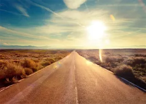 BELECO 15x10ft Fabric Highway Road Backdrop for Photography Barren Desert Background Endless Countryside Road Trip Outdoor Travel Adventure Backdrop Artistic Portrait Photoshoot Studio Props