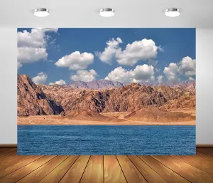 BELECO 9x6ft Fabric Mount Moses Backdrop The Holy Peak Desert Mountain Red Rocks on Eastern Sinai Near Moses Mountain Israel Photography Background Portrait Travel Shoot Religious Photo Studio Props