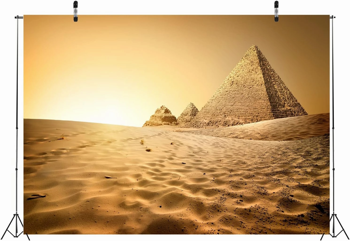 BELECO 10x8ft Fabric Ancient Egypt Pyramids Backdrop for Photography Desert Pyramid Scene Ancient Civilization Egyptian Backdrop Egypt Party Decorations Photo Studio Props Background Wallpaper