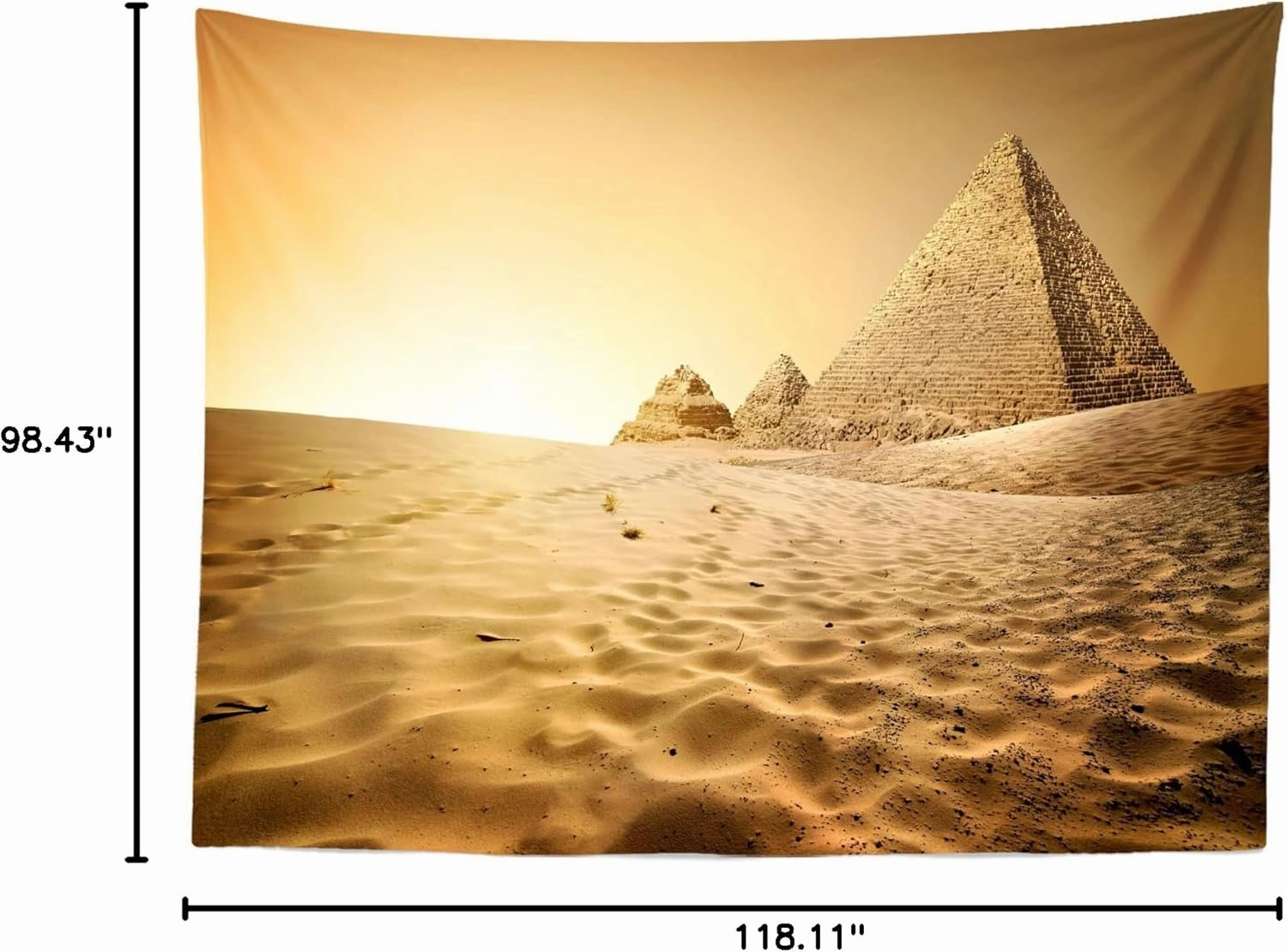 BELECO 10x8ft Fabric Ancient Egypt Pyramids Backdrop for Photography Desert Pyramid Scene Ancient Civilization Egyptian Backdrop Egypt Party Decorations Photo Studio Props Background Wallpaper