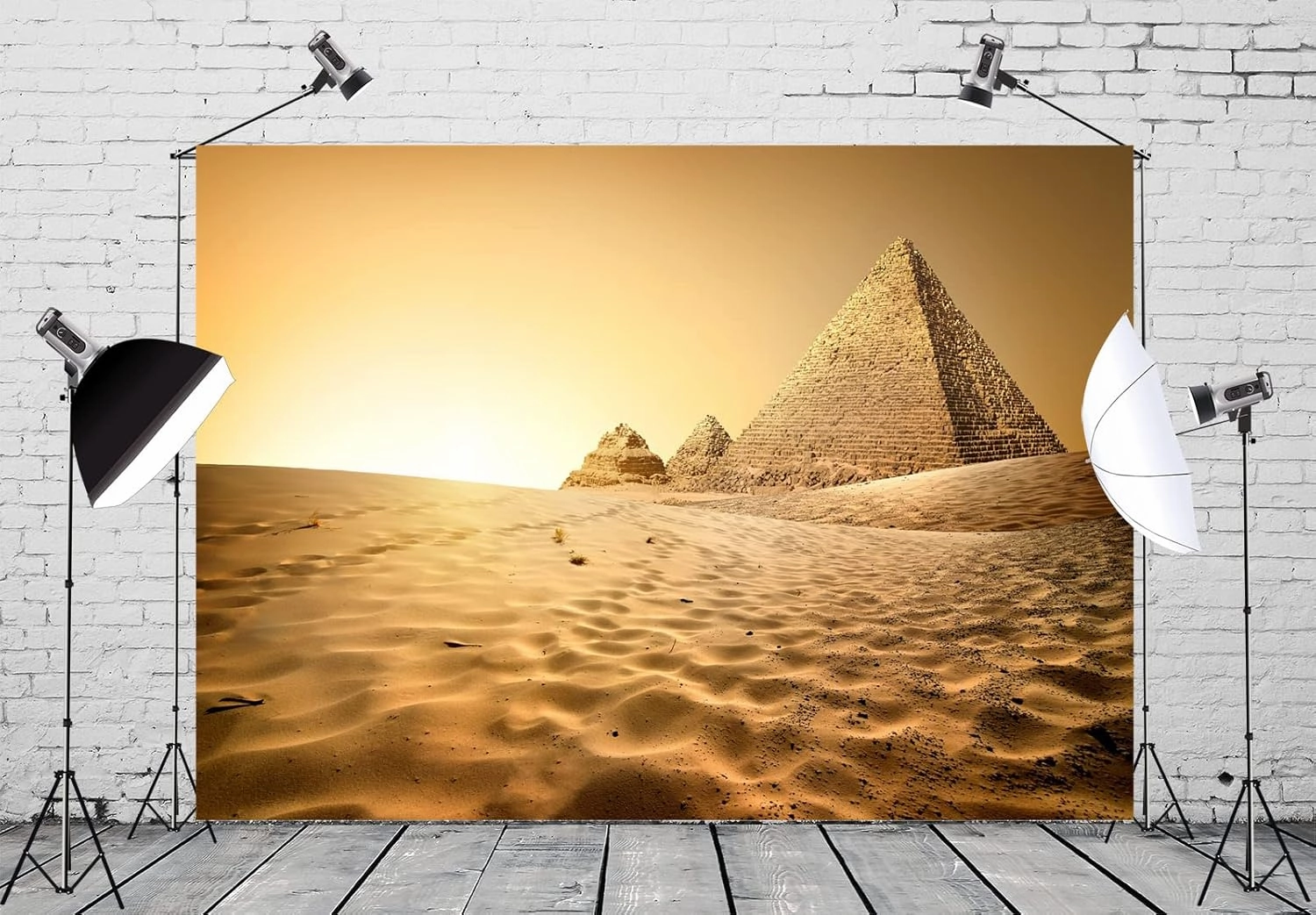 BELECO 10x8ft Fabric Ancient Egypt Pyramids Backdrop for Photography Desert Pyramid Scene Ancient Civilization Egyptian Backdrop Egypt Party Decorations Photo Studio Props Background Wallpaper
