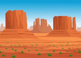 BELECO 6x4ft Fabric Cartoon Monument Valley Backdrop Arizona Desert American Western National Park Red Rocks Blue Sky Scenery Utah Background for Birthday Party Decorations Studio Photo Props