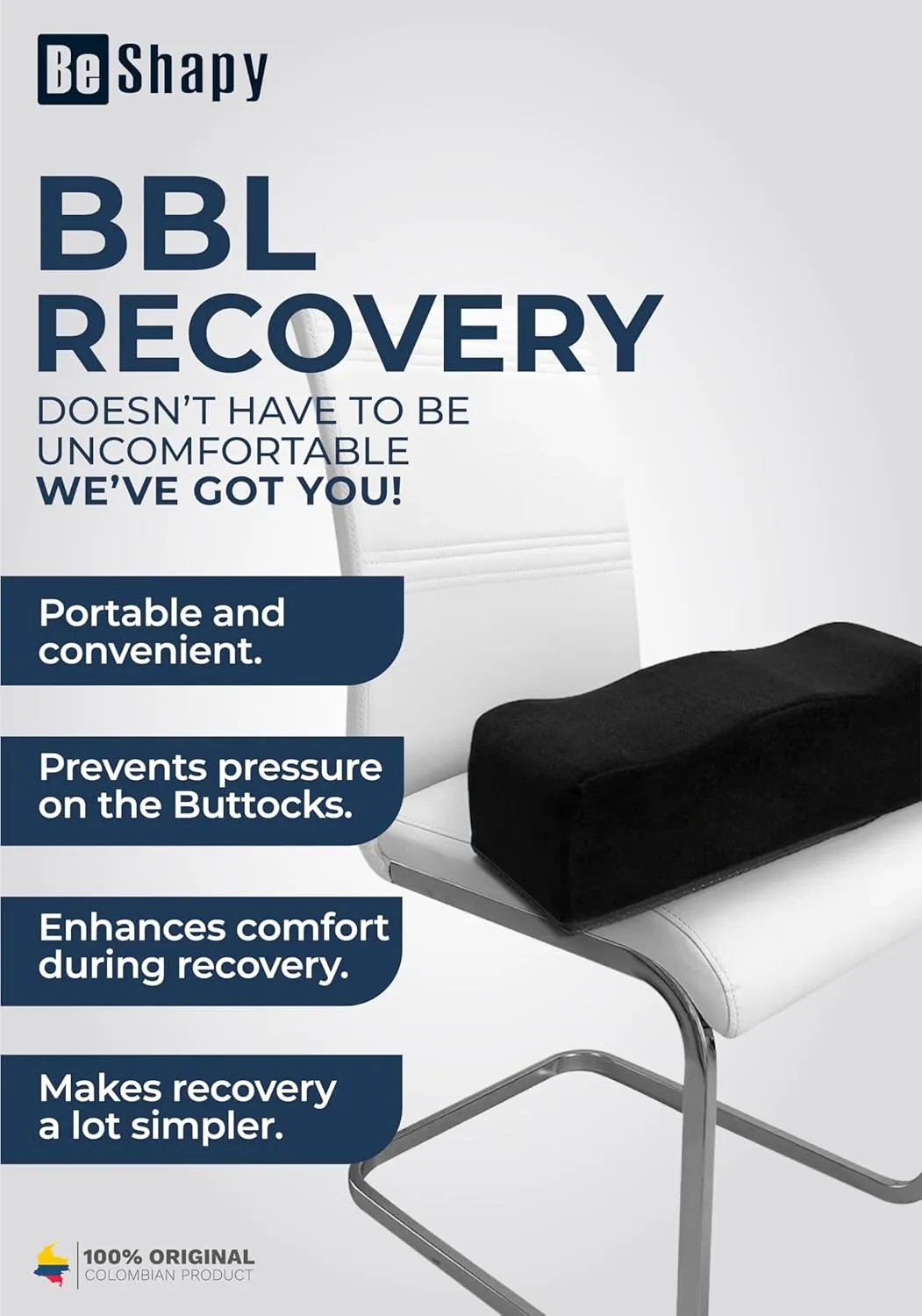 BeShapy Soft BBL Post Surgery Pillow | Butt Pillow for Brazilian Butt Lift | Cojin Post Quirurgico para Glúteos BBL