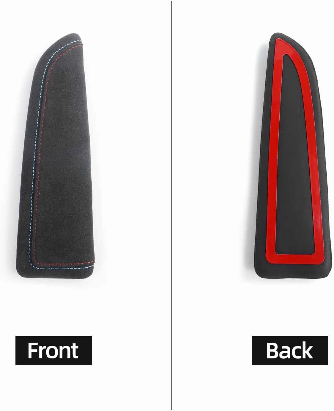 BETTERHUMZ Car Door Armrest Cushion Pad for Alcantara Suede, Car Elbow Rest Pad for BMW 3 4 5 6 7 8 X1 X3 X4 X5 X6 Z4 Series Car Accessories (Left, Blue red line)