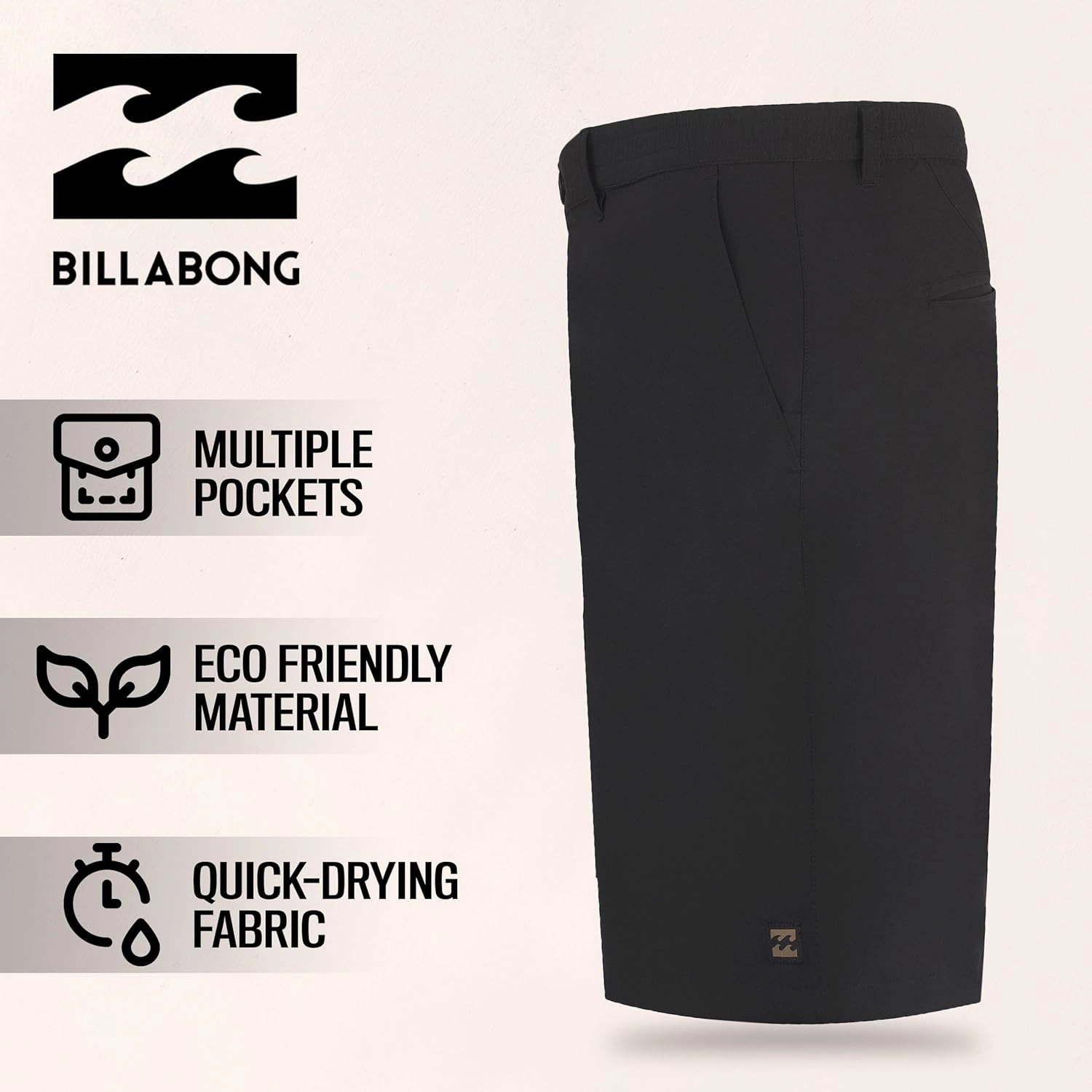 Billabong Big and Tall Shorts for Men – Hybrid Stretch Board Shorts Quick Dry Crossfire Submersible