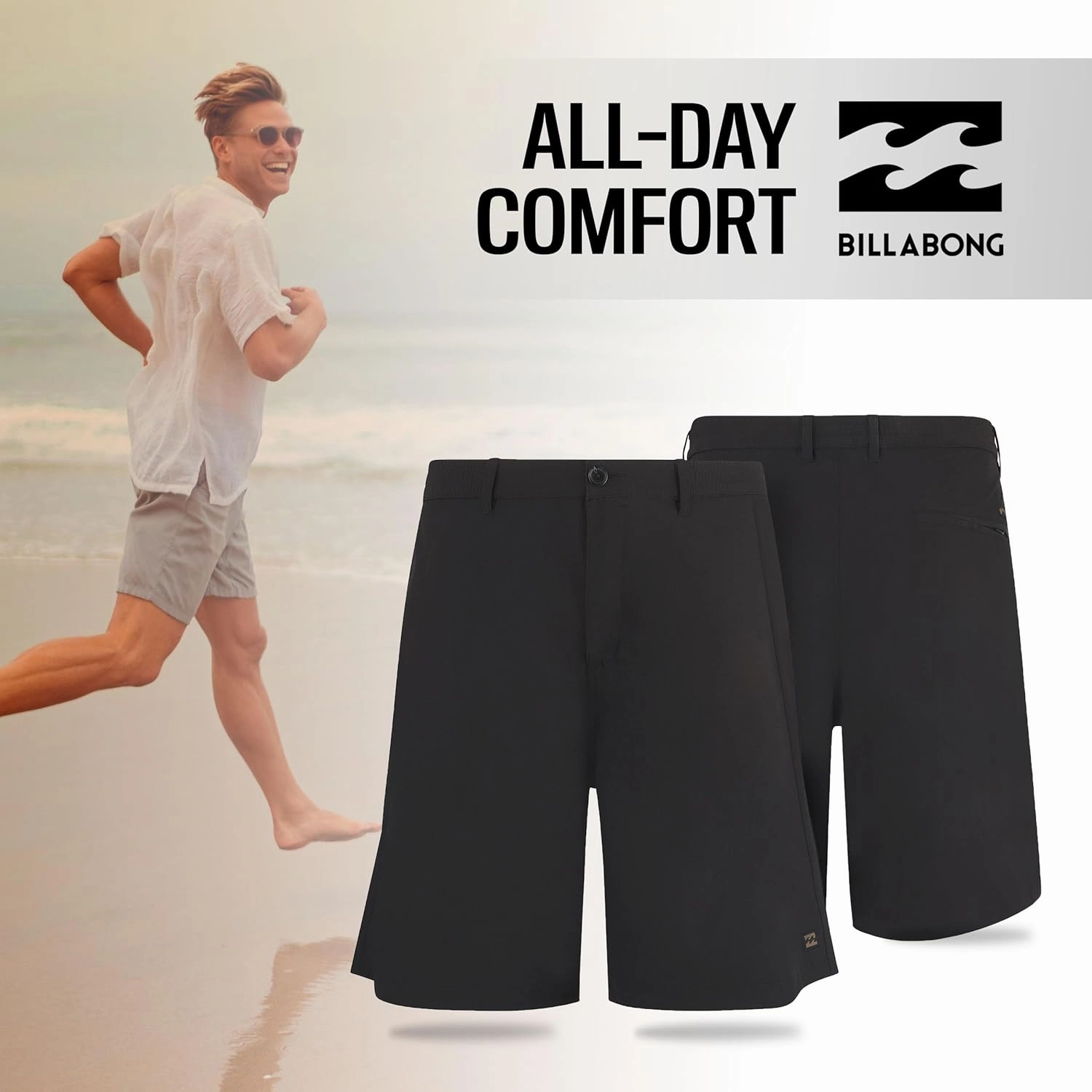 Billabong Big and Tall Shorts for Men – Hybrid Stretch Board Shorts Quick Dry Crossfire Submersible