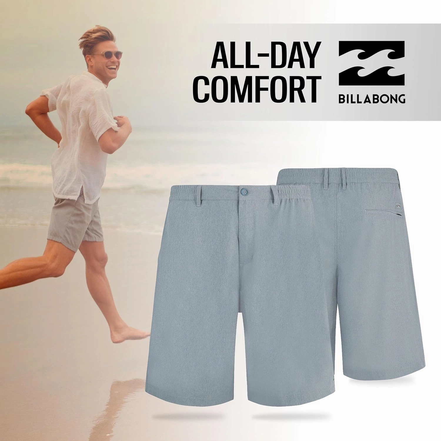 Billabong Big and Tall Shorts for Men – Hybrid Stretch Board Shorts Quick Dry Crossfire Submersible