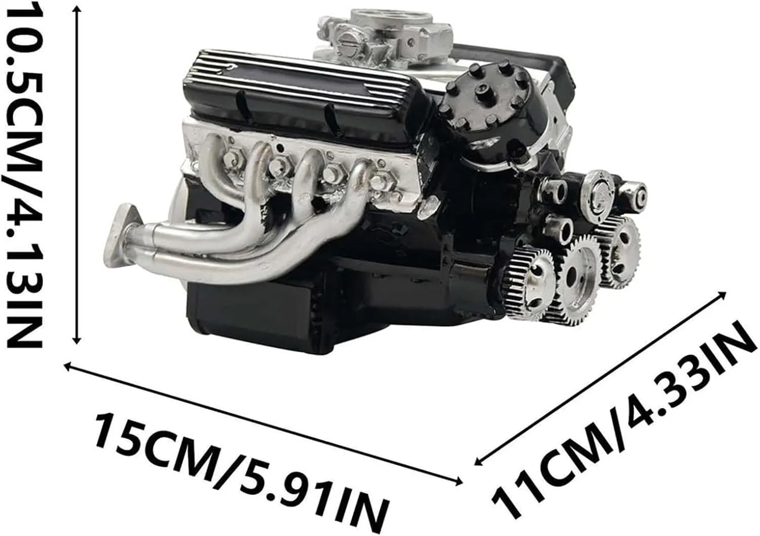 binray Cison V8 Engine Kit Gas,89%-Gasoline Ohv V8 Small-Block Engine Model Kits 4-Stroke 44cc Water-Cooled 1/6,Mini Build Your Own Stem Cison Running Engine Kits That Runs for Adults(2PCS-A)