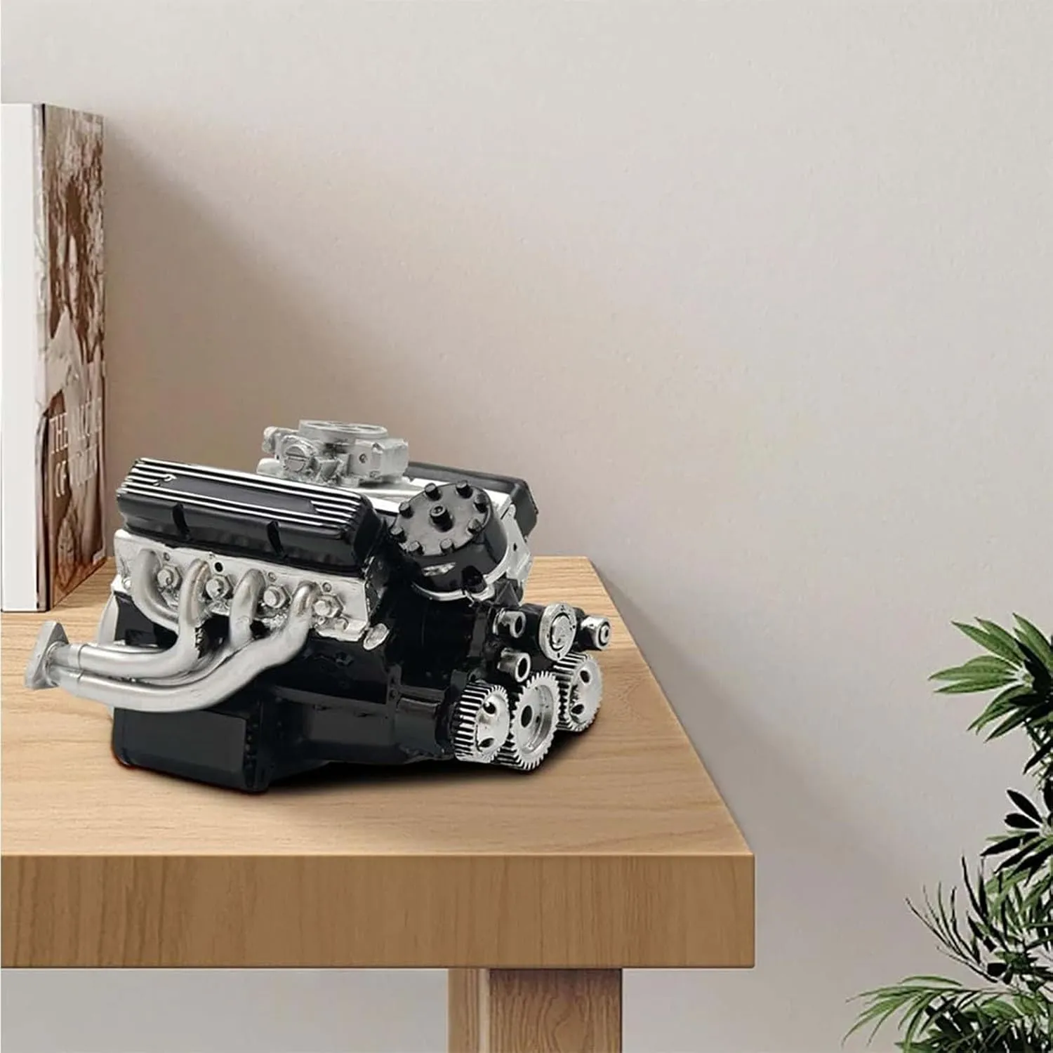 binray Cison V8 Engine Kit Gas,89%-Gasoline Ohv V8 Small-Block Engine Model Kits 4-Stroke 44cc Water-Cooled 1/6,Mini Build Your Own Stem Cison Running Engine Kits That Runs for Adults(2PCS-A)