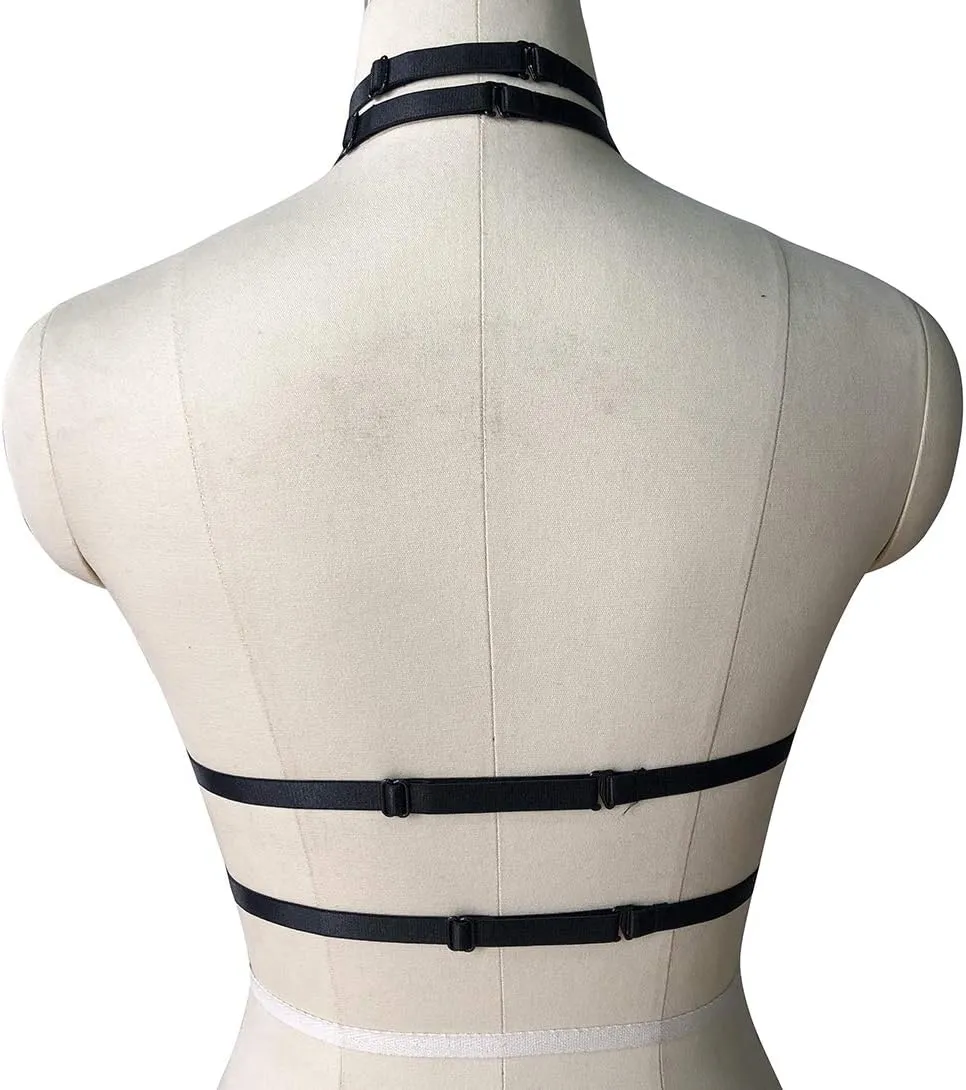 Body Harness for Women Bra Lingerie cage Punk Plus Size Chest Strap Belts Halloween Festival Rave Photography Dance