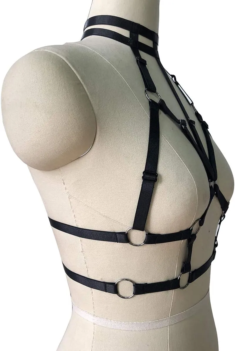 Body Harness for Women Bra Lingerie cage Punk Plus Size Chest Strap Belts Halloween Festival Rave Photography Dance