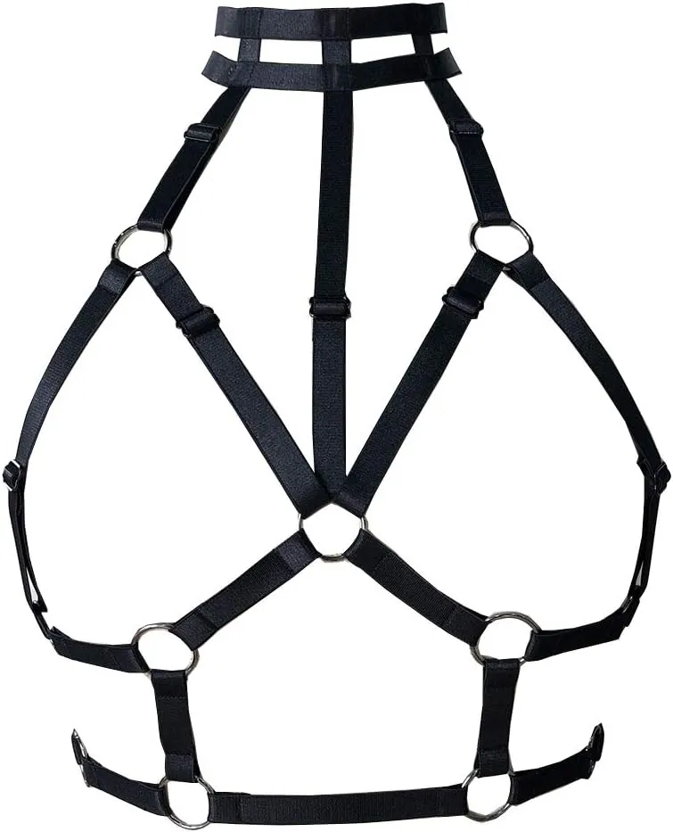Body Harness for Women Bra Lingerie cage Punk Plus Size Chest Strap Belts Halloween Festival Rave Photography Dance