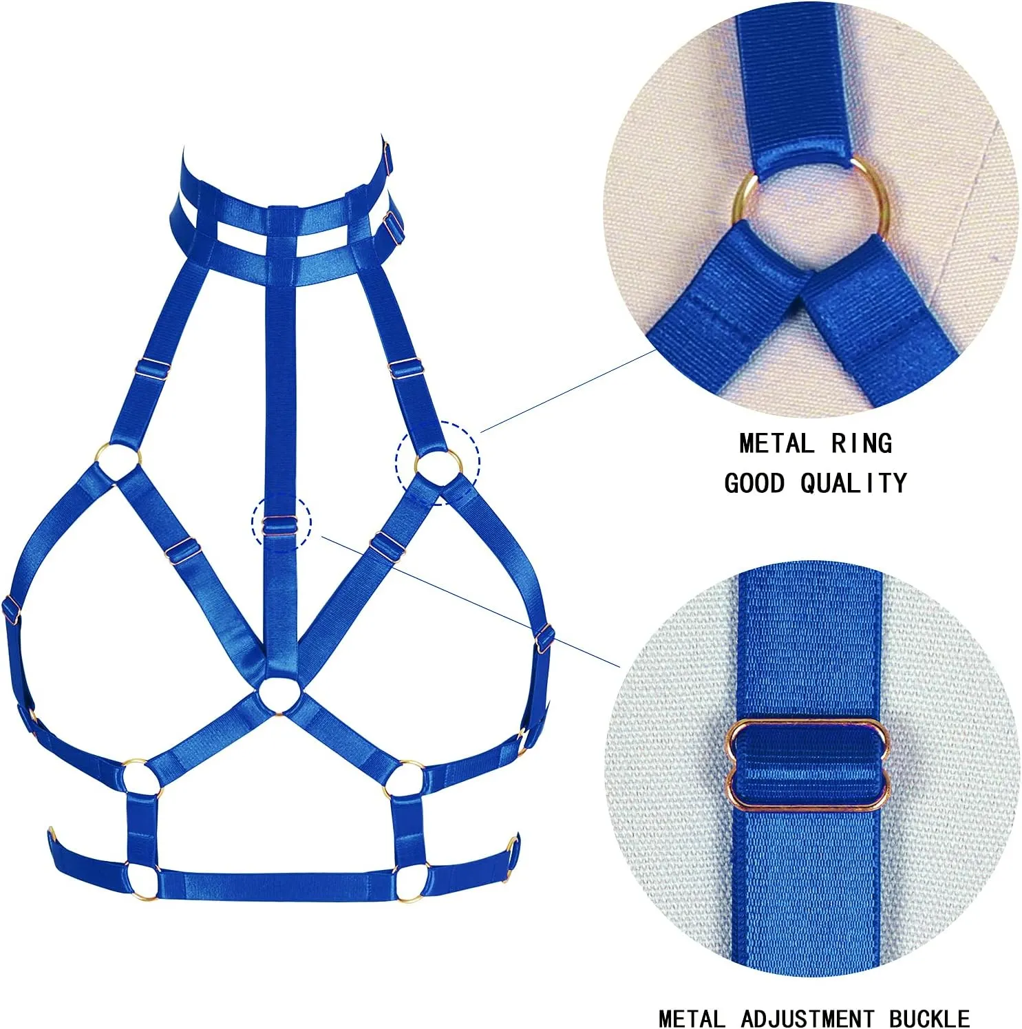 Body Harness for Women Bra Lingerie cage Punk Plus Size Chest Strap Belts Halloween Festival Rave Photography Dance