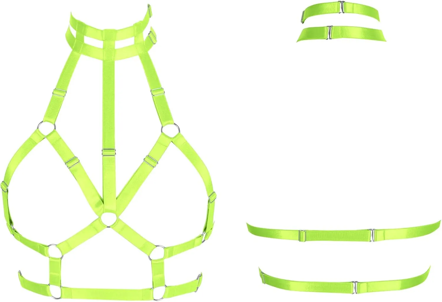 Body Harness for Women Bra Lingerie cage Punk Plus Size Chest Strap Belts Halloween Festival Rave Photography Dance