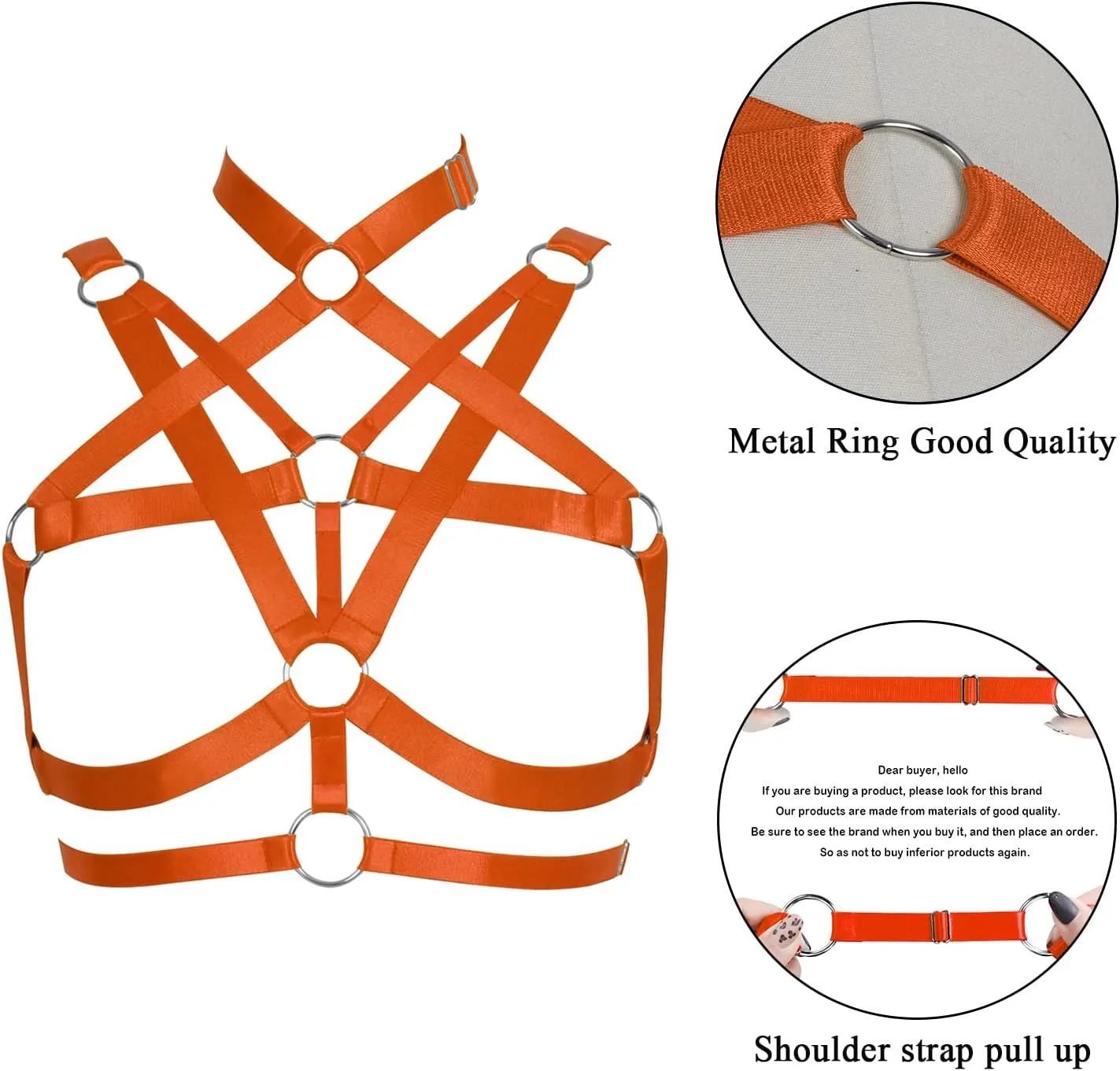 Body Harness for Women Bra Lingerie cage Top Punk Plus Size Chest Strap Belts Halloween Festival Rave Photography Dance
