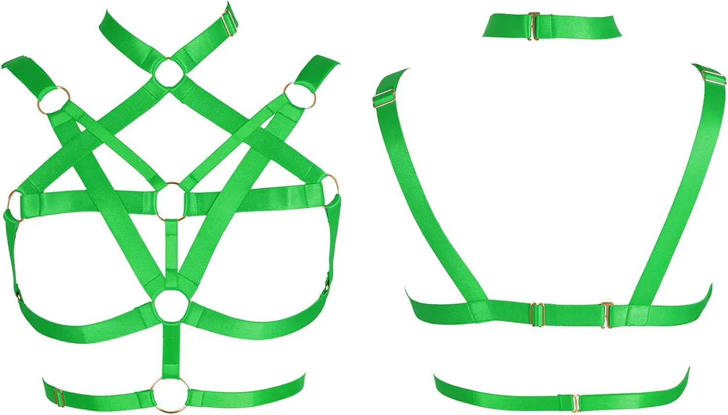 Body Harness for Women Bra Lingerie cage Top Punk Plus Size Chest Strap Belts Halloween Festival Rave Photography Dance