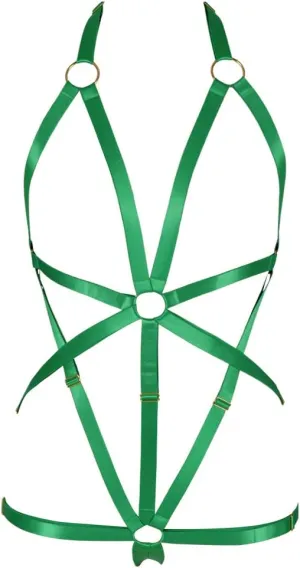Body Harness Full for Women Garter Belts Set Strappy Adjust Gothic Punk Art Wear Elastic