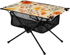 Bolaz Outdoor Folding Portable Picnic Camping Table-Autumn Leaves 3,Storage Mesh for Camping Gear Accessories, Hiking, Mountaineering, Outdoor Travel