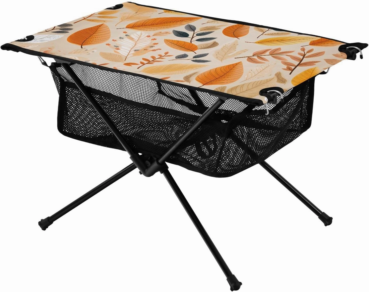 Bolaz Outdoor Folding Portable Picnic Camping Table-Autumn Leaves2,Storage Mesh for Camping Gear Accessories, Hiking, Mountaineering, Outdoor Travel
