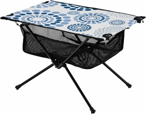 Bolaz Outdoor Folding Portable Picnic Camping Table-Blue Bohemian Circle,Storage Mesh for Camping Gear Accessories, Hiking, Mountaineering, Outdoor Travel
