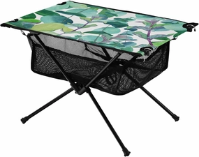 Bolaz Outdoor Folding Portable Picnic Camping Table-Blue Eucalyptus,Storage Mesh for Camping Gear Accessories, Hiking, Mountaineering, Outdoor Travel