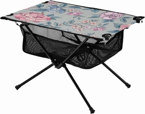 Bolaz Outdoor Folding Portable Picnic Camping Table-Pink and Blue Floral6,Storage Mesh for Camping Gear Accessories, Hiking, Mountaineering, Outdoor Travel