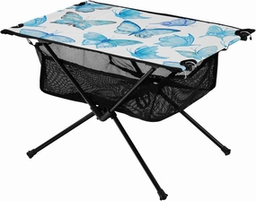 Bolaz Outdoor Folding Portable Picnic Camping Table-Romantic Blue Butterfly,Storage Mesh for Camping Gear Accessories, Hiking, Mountaineering, Outdoor Travel
