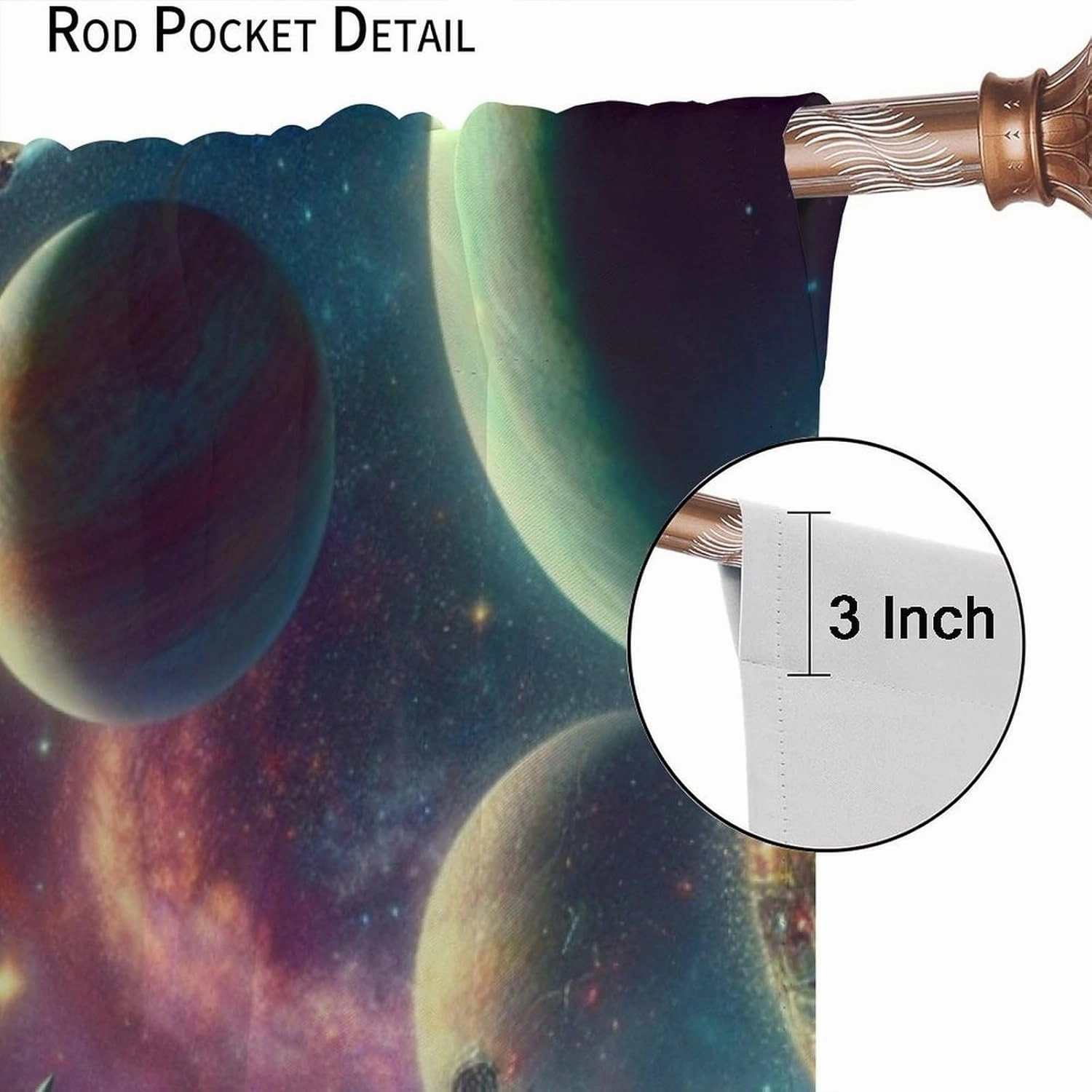 Boy Fantasy Racing Car Curtains Kids Dream Universe Galaxy Racing Competitions Blackout Window Treatment for Children's Bedroom Game Room Living Room Decor Window Drapes 42" W x 45" L