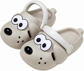 Boys Girls Toddler Summer Slides, Cute Shower Slippers Cartoon Dog Indoor/Outdoor Bath Shoes for Kids