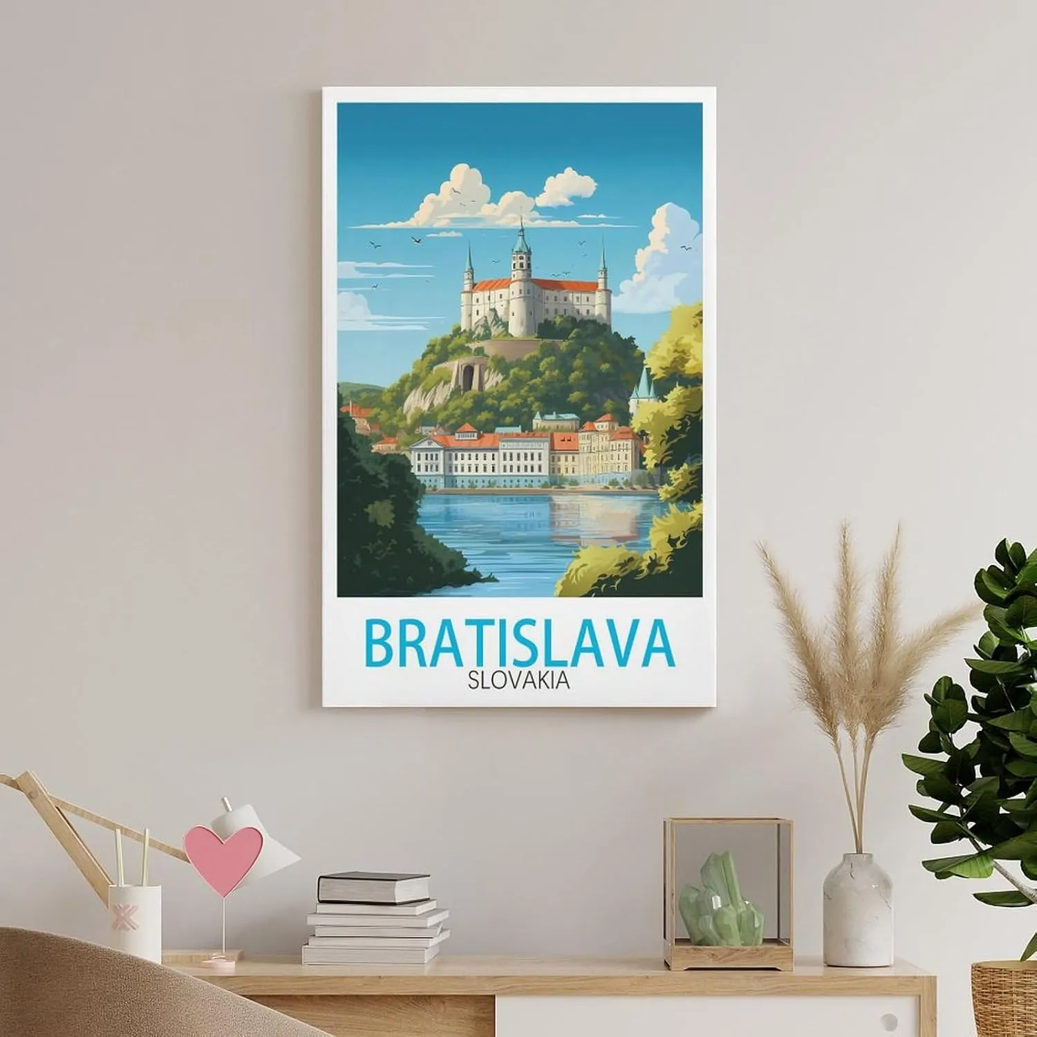 Bratislava Slovakia Travel Poster Print Canvas Wall Art for Bedroom Living Room HD Print Posters 12x18inch(30x45cm)