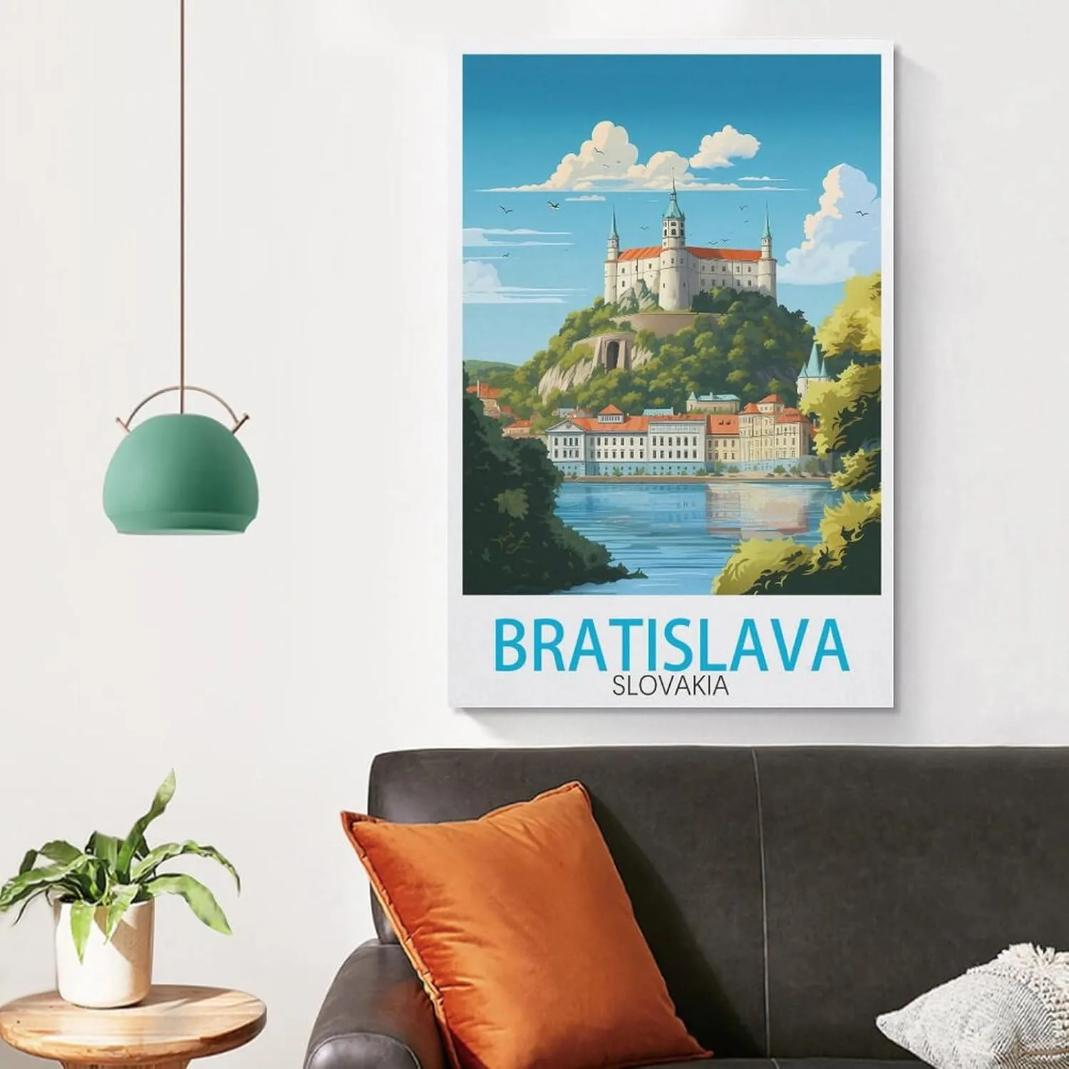 Bratislava Slovakia Travel Poster Print Canvas Wall Art for Bedroom Living Room HD Print Posters 12x18inch(30x45cm)