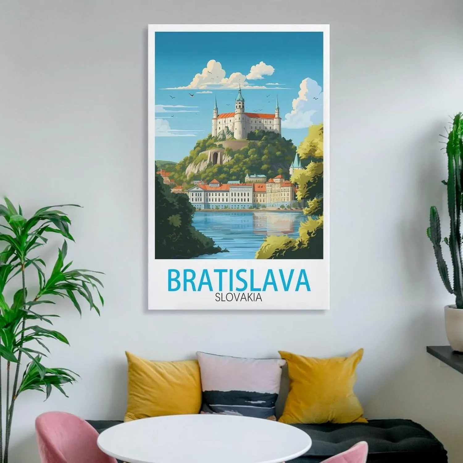 Bratislava Slovakia Travel Poster Print Canvas Wall Art for Bedroom Living Room HD Print Posters 12x18inch(30x45cm)
