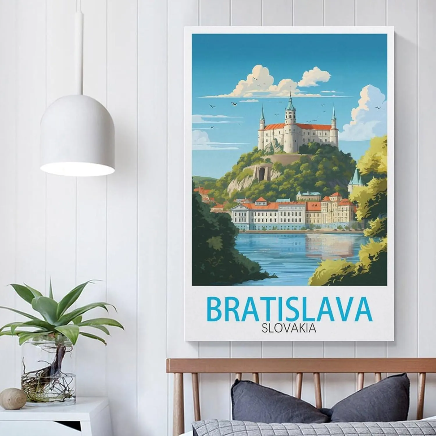 Bratislava Slovakia Travel Poster Print Canvas Wall Art for Bedroom Living Room HD Print Posters 12x18inch(30x45cm)