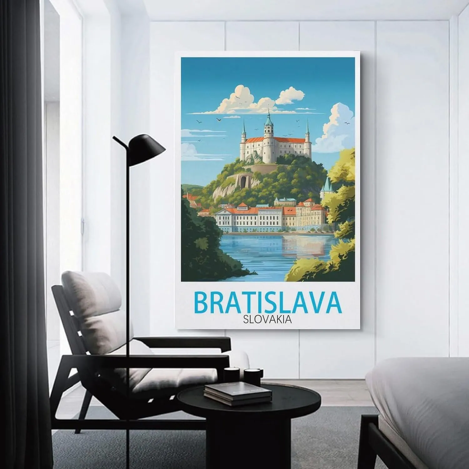 Bratislava Slovakia Travel Poster Print Canvas Wall Art for Bedroom Living Room HD Print Posters 12x18inch(30x45cm)