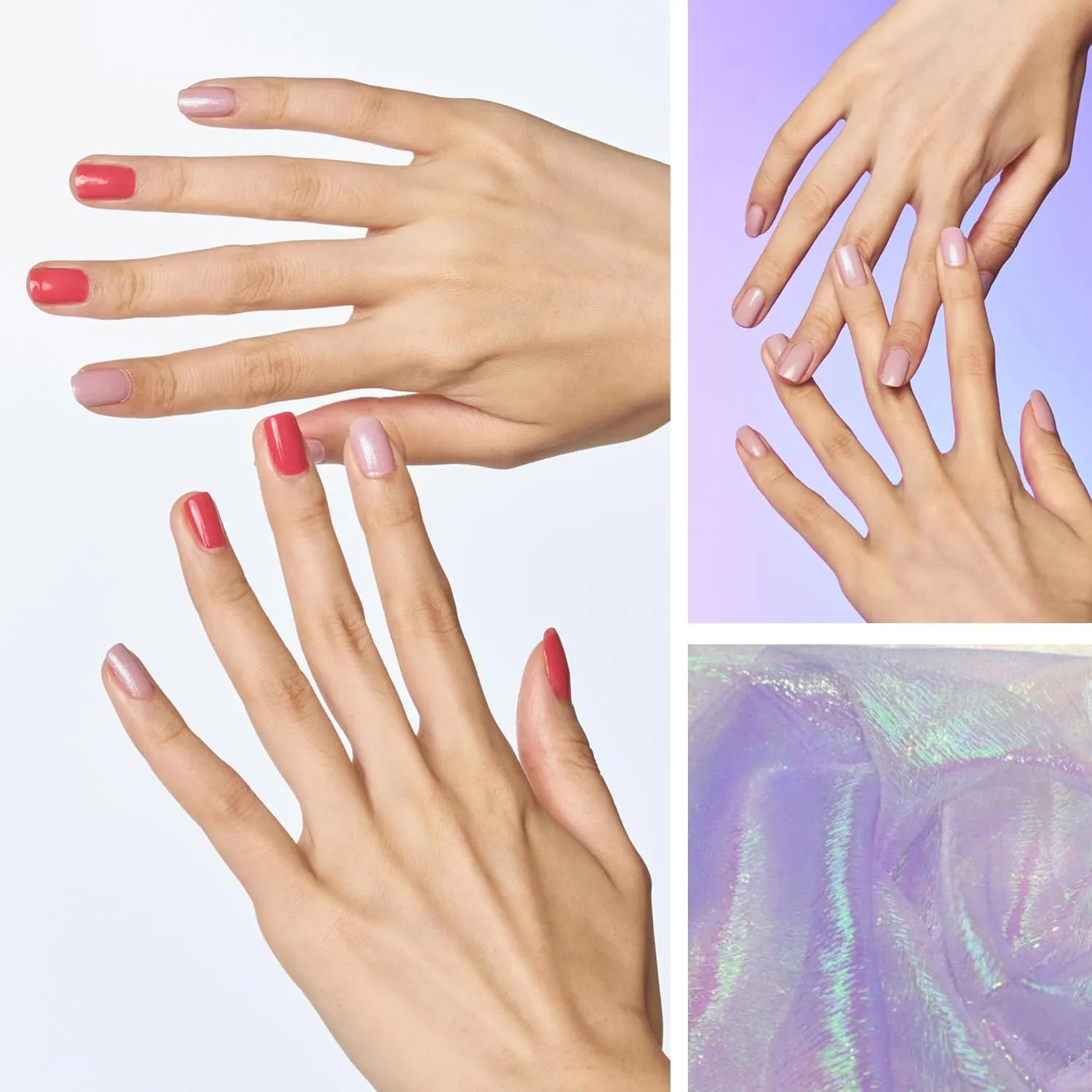 Breathable Halal Vegan Nail Polish – Water-Based 3pc Set (Peach Coral   Creamy Blush Beige   Clear Top Coat) | Non-Toxic, Eco-Friendly, 0.51 fl oz