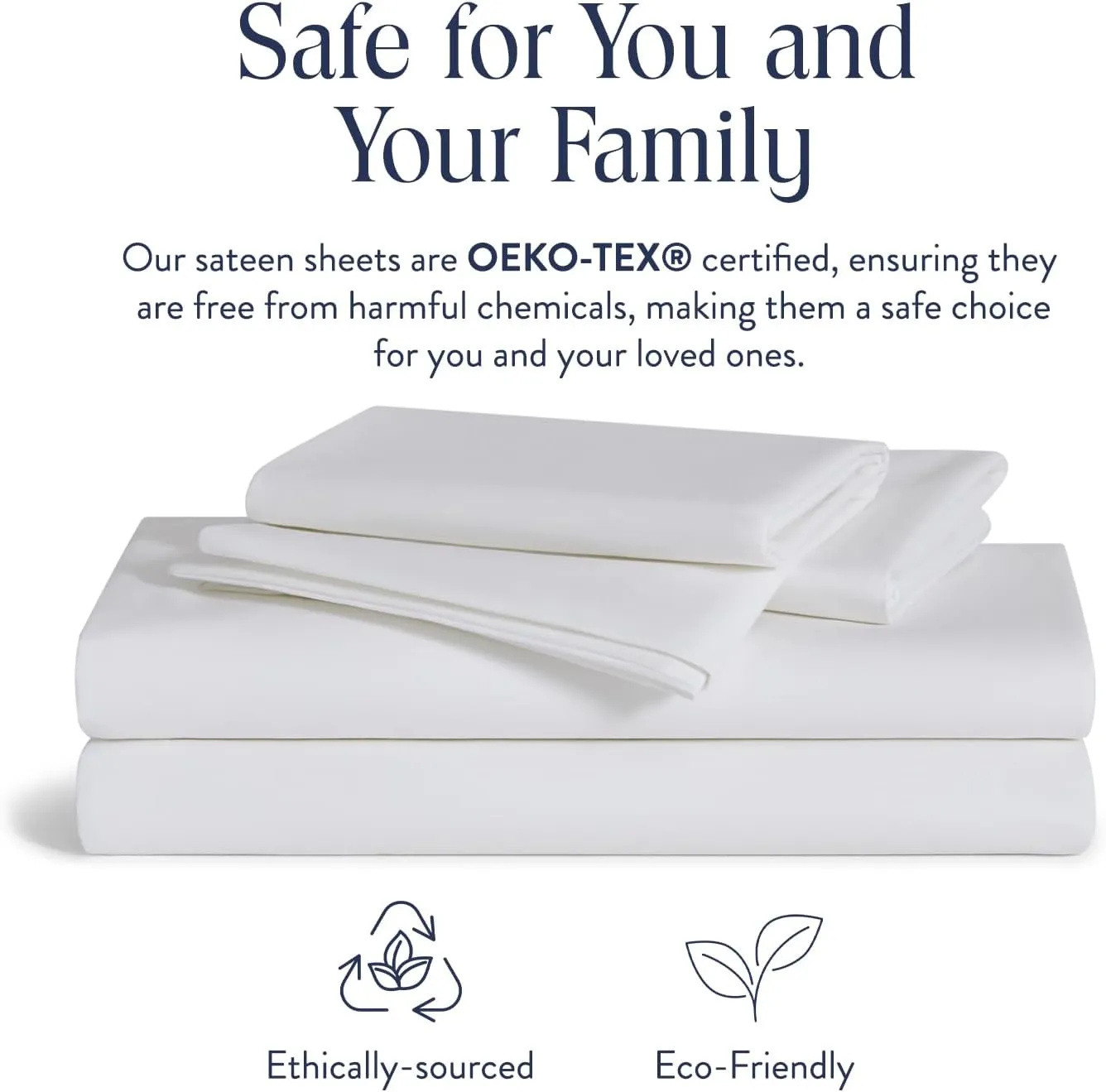 Brooklinen Luxury Sateen 4 Piece Queen Size Sheets Set in White - 100% Cotton Sateen Sheets - 1 Fitted Sheet, 1 Flat Sheet, 2 Pillowcases